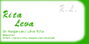 rita leva business card