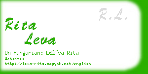 rita leva business card